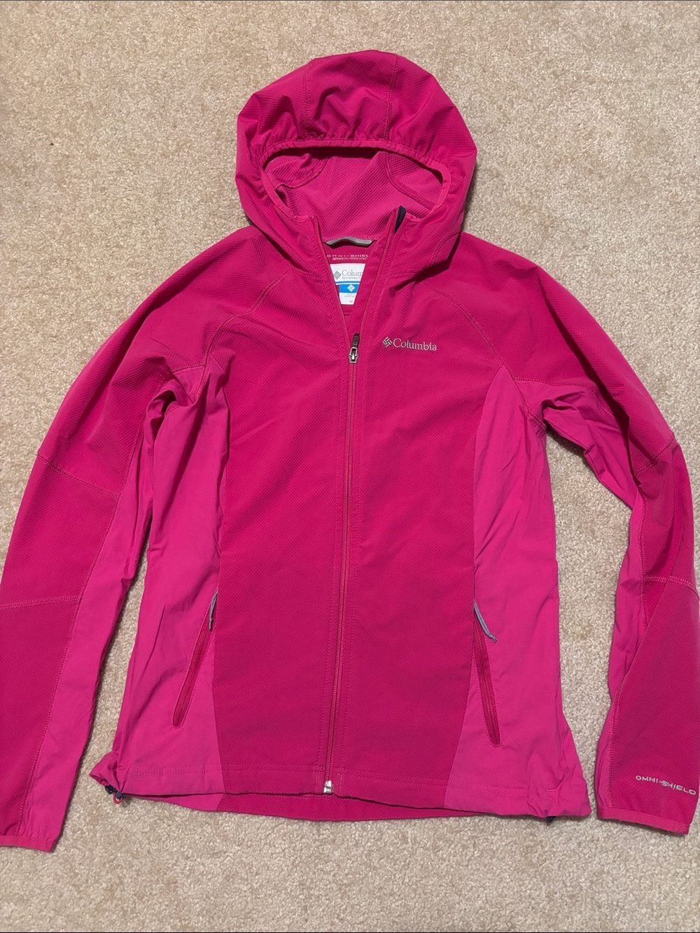 Columbia Women's Fuchsia Hooded Softshell Utility Jacket